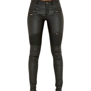 Top Trends Black Cotton Blend Jeggings Size 8(44Euro) NWT